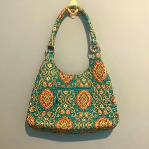 Vera Bradley Totally Turq NWOT Silver Rings Medium Tote Purse